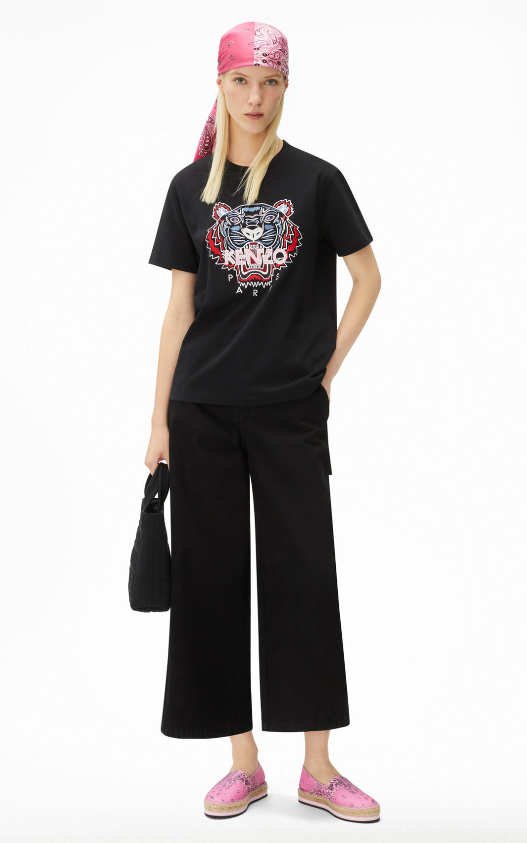 Camisetas Kenzo Tiger loose Mujer Negras - SKU.4110501